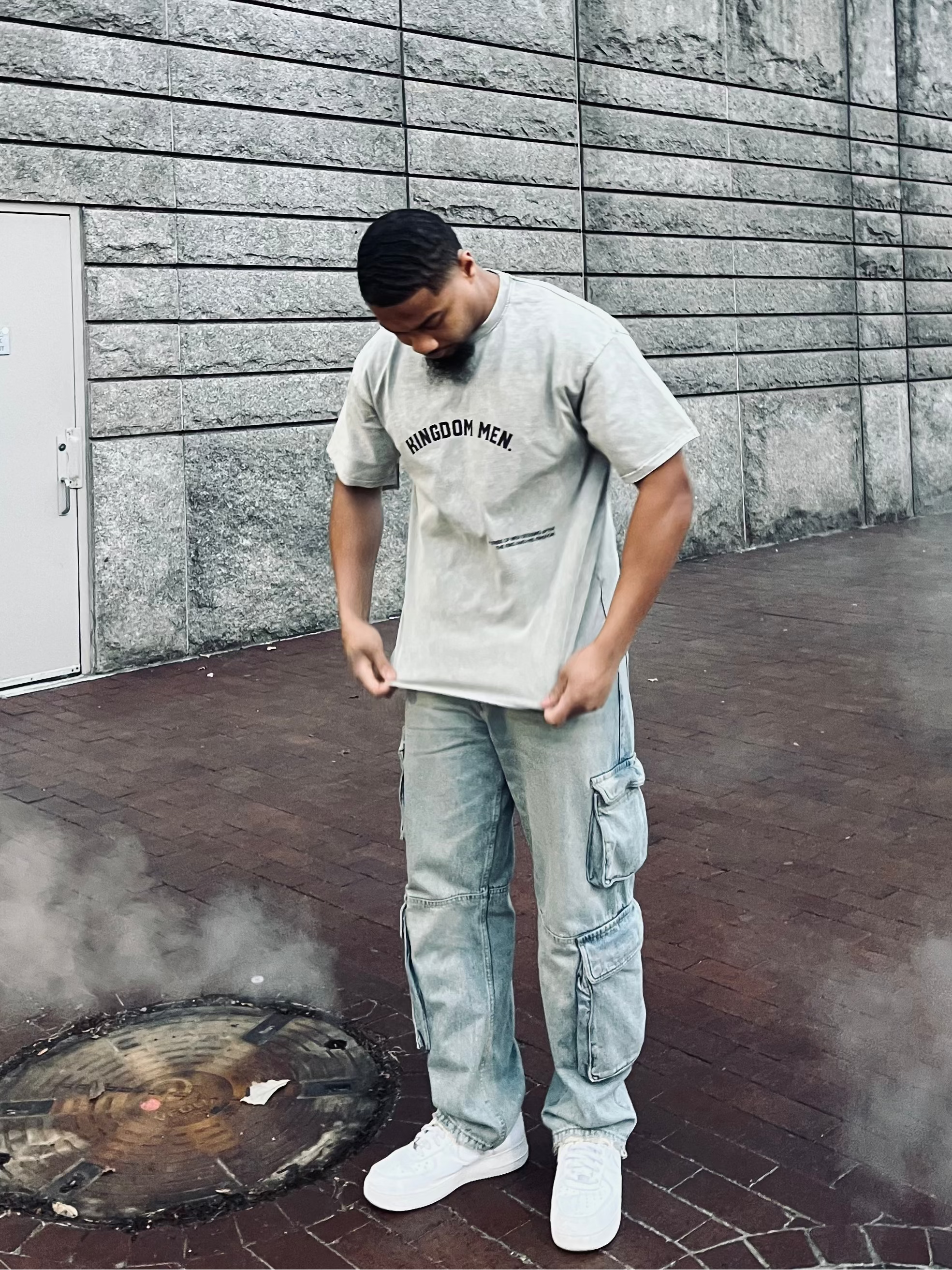 "A TRIBE OF MEN" Acid Wash Tee